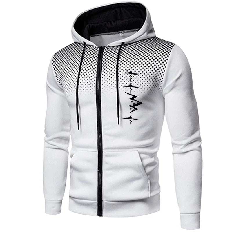 Men's Hooded Sports Set (Zip-up Hoodie and Pants)